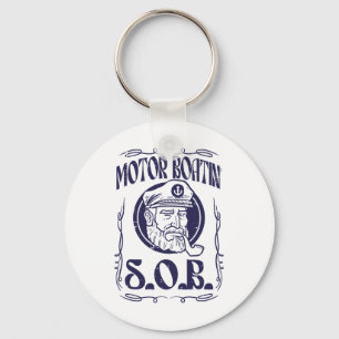 Motorboot snikken Grappige motorboot humor kapitei Sleutelhanger