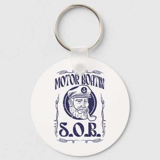 Motorboot snikken Grappige motorboot humor kapitei Sleutelhanger (Voorkant)