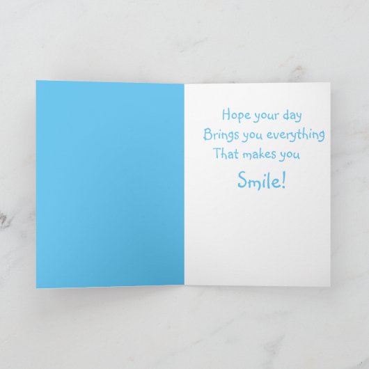 Motorboot Verjaardag Kaart (Binnen)