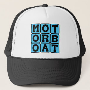 Motorboot, watervoertuig trucker pet