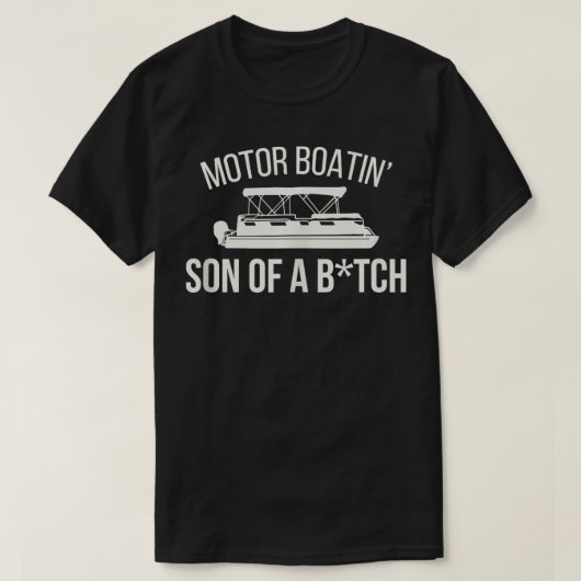 Motorboot zoon van een batch grappige boot Camping T-shirt (Design voorkant)