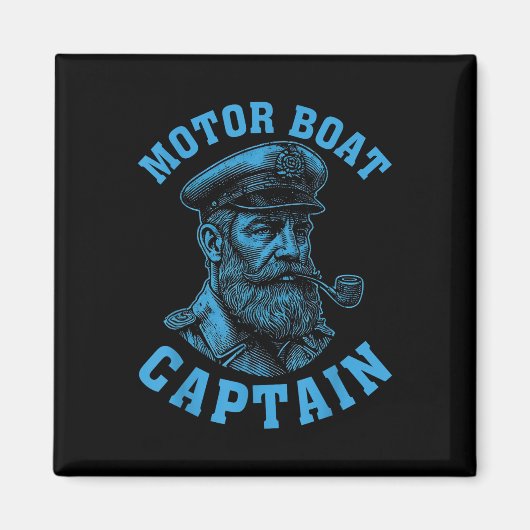 Motorbootkapitein _1  magneet (Voorkant)