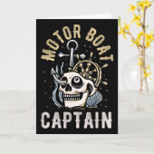 Motorbootkapitein Funny Pontonboot Motorboot Kaart (Gele Bloem)