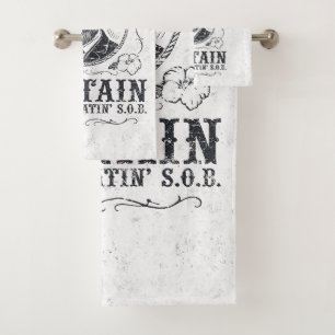Motorbootkapitein Funny Pontonvaren Bad Handdoek