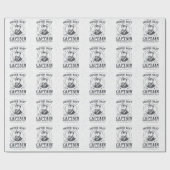 Motorbootkapitein Funny Pontonvaren Cadeaupapier (Vlak)
