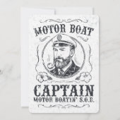 Motorbootkapitein Funny Pontonvaren Kaart (Achterkant)