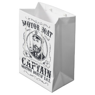 Motorbootkapitein Funny Pontonvaren Medium Cadeauzakje