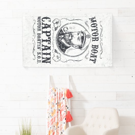 Motorbootkapitein Funny Pontonvaren Spandoek (Insitu)