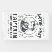Motorbootkapitein Funny Pontonvaren Spandoek (Horizontaal)
