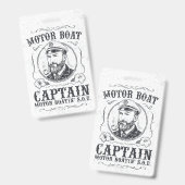 Motorbootkapitein Funny Pontoon-varen Badge (Voor- en achterkant)