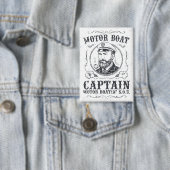 Motorbootkapitein Funny Pontoon-varen Button (Insitu)