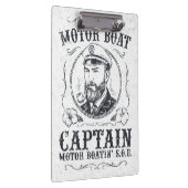 Motorbootkapitein Funny Pontoon-varen Klembord (Rechts)