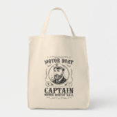 Motorbootkapitein Funny Pontoonvaren Tote Bag (Voorkant)