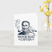 Motorbootkapitein Mannen Vrouwen Vriendelijke Pont Kaart (Gele Bloem)