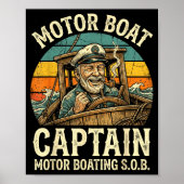 Motorbootkapitein  poster (Voorkant)