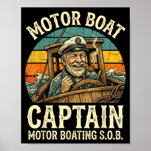 Motorbootkapitein  poster