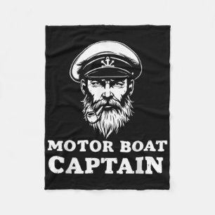Motorbootkapitein Tee Grappige Vaaroutfit Zeilen Fleece Deken