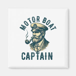 Motorbootkapitein voor boot eigenaar kapitein vare magneet