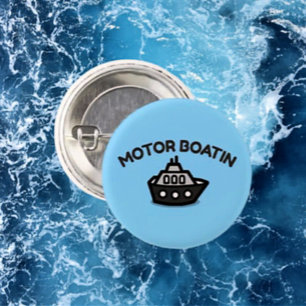 Motorbootvaren Grappige Sarcastische Bootvaren Kno Ronde Button 3,2 Cm