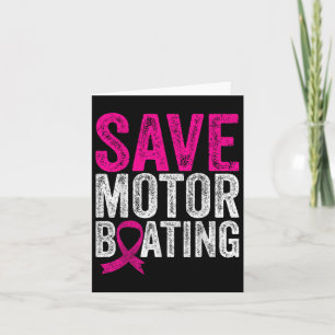 Motorbotoch besparen Funny Breast Cancer Awareness Kaart