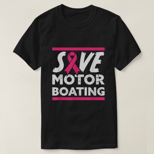 Motorbotoch besparen Funny Breast Cancer Awareness T-shirt (Design voorkant)