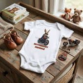 Motorbunny Madness - Cute Biker Rabbit Motorcycle Romper