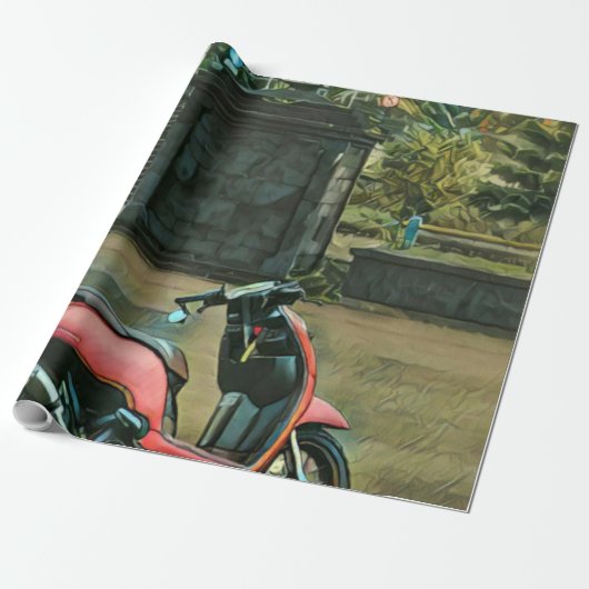 motorcadeaus voor hem cadeaupapier (Uitgerold)