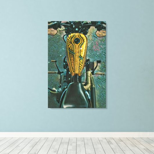 motorcadeaus voor hem canvas afdruk (Insitu (Houten vloer))