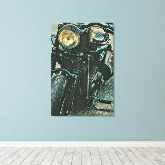 motorcadeaus voor hem canvas afdruk (Insitu (Houten vloer))