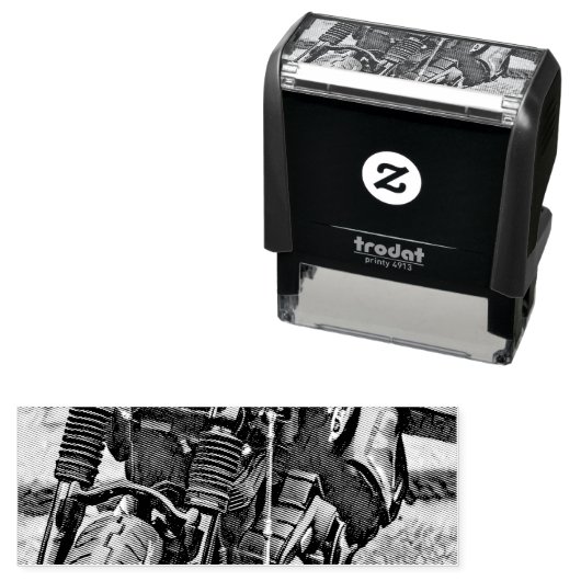 motorcadeaus voor hem  zelfinktende stempel (In situ)