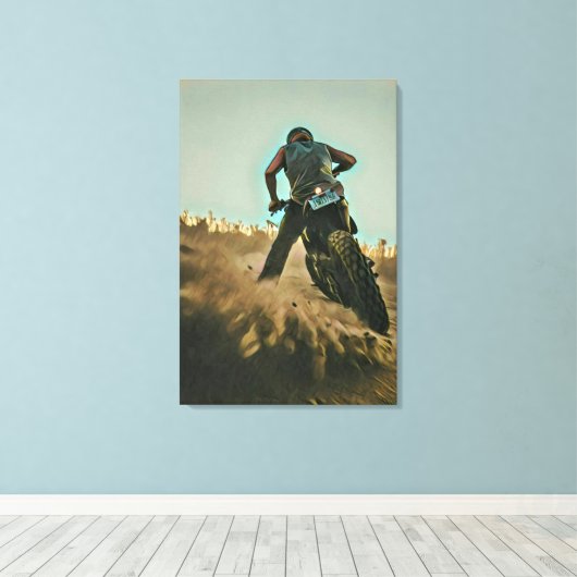 motorcadeaus voor vader canvas afdruk (Insitu (Houten vloer))