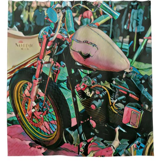 motorcadeaus voor vader douchegordijn (Voorkant)