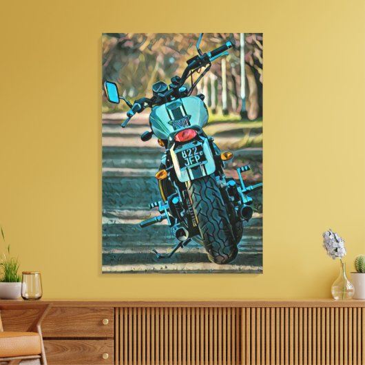 motorcadeaus voor vriendje canvas afdruk (Insitu (Woonkamer))