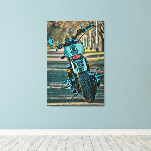 motorcadeaus voor vriendje canvas afdruk (Insitu (Houten vloer))