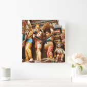 Motorcijfers voor de hindoe vierkante klok (Huis)