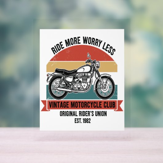  motorclub Est. 1982 Acryl Bord (Neutraal)