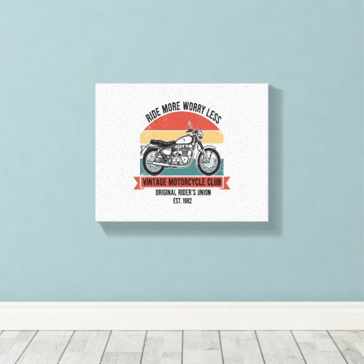  motorclub Est. 1982 Canvas Afdruk (Insitu (Houten vloer))