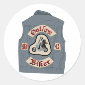 Motorclub vakantie ronde sticker (Voorkant)