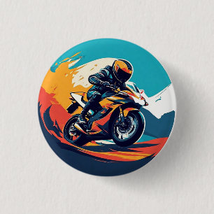 Motorcoureur Racen Ronde Button 3,2 Cm