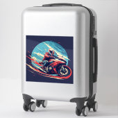 Motorcoureur Racen Sticker (Koffer)