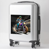 Motorcoureur Racen Sticker (Koffer)