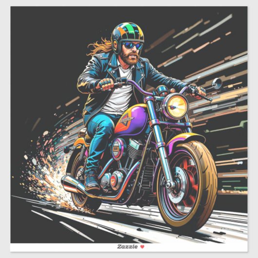 Motorcoureur Racen Sticker (Vel)