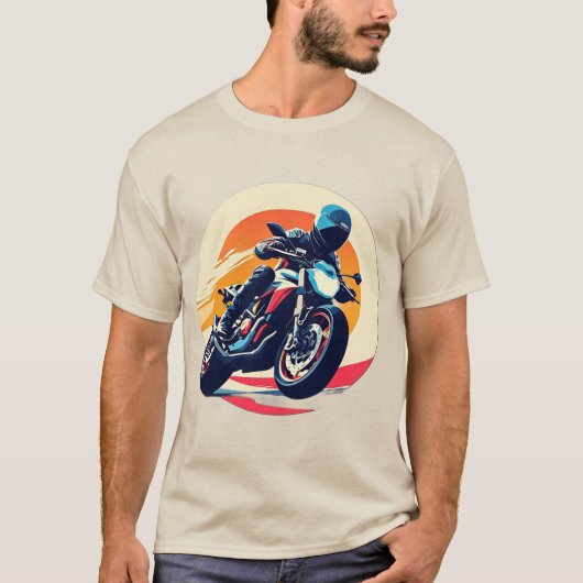 Motorcoureur Racen T-shirt (Voorkant)