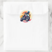 Motorcoureur Racen Vierkante Sticker (Tas)
