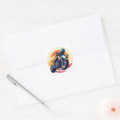 Motorcoureur Racen Vierkante Sticker (Envelop)