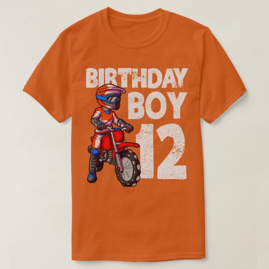 Motorcross 12e Verjaardag MX 12 Jaar Oud Dirt Bike T-shirt (Design voorkant)