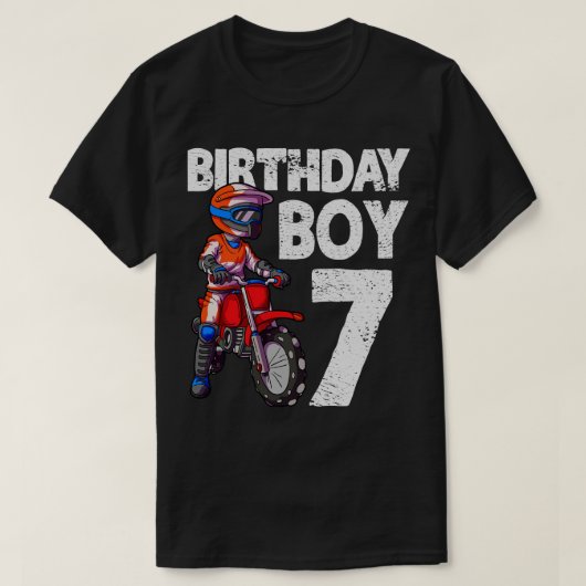 Motorcross 7e Verjaardag Kinder MX 7 Jaar Oud Dirt T-shirt (Design voorkant)