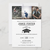 Motorcross Afstuderen Aankondigingsuitnodiging Kaart (Achterkant)