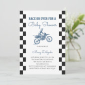Motorcross Baby Shower Kaart (Staand voorkant)