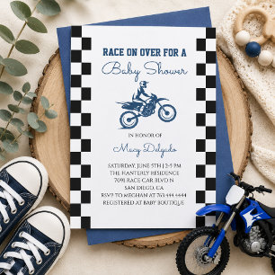 Motorcross Baby Shower Kaart